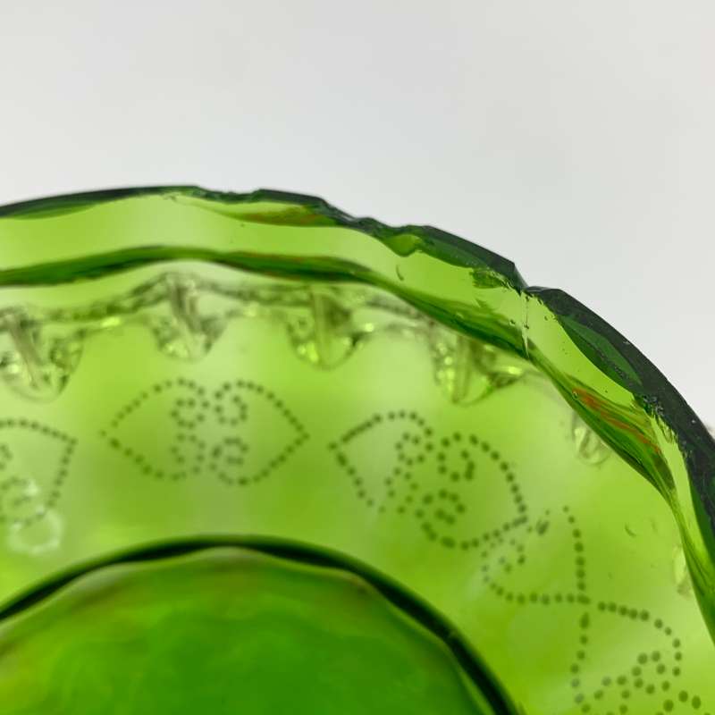 Antique `Mary Gregory` Enamelled Glass Bowl & Lid
