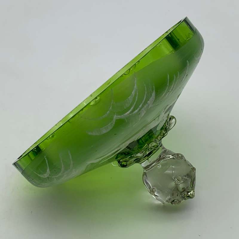 Antique `Mary Gregory` Enamelled Glass Bowl & Lid