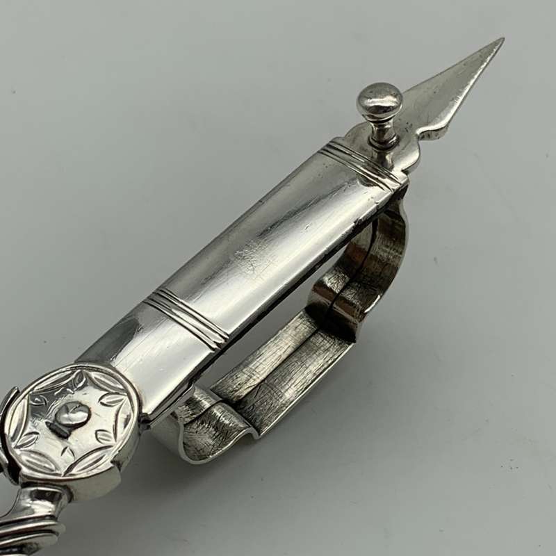 Rare Silver `George III` Candle Wick Trimmer/Snuffer (1762)
