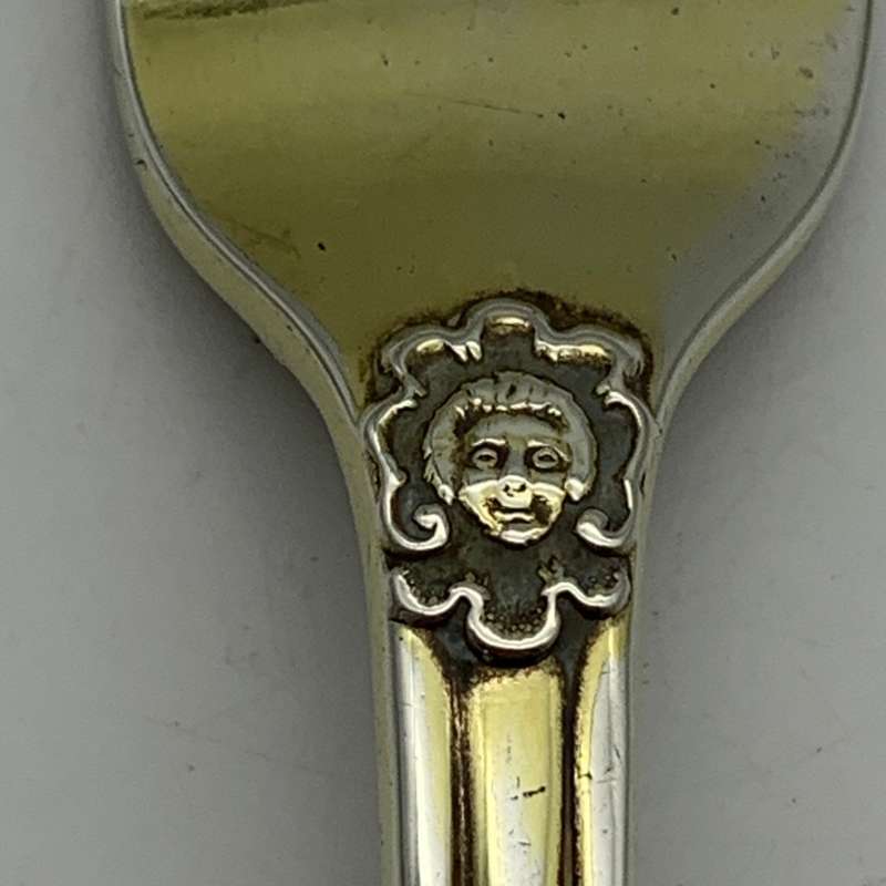 Victorian Silver Gilt Christening Fork & Spoon Set (Chawner & Co. 1867)