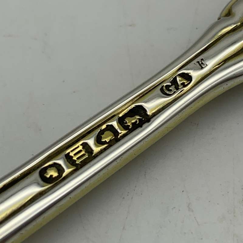 Victorian Silver Gilt Christening Fork & Spoon Set (Chawner & Co. 1867)