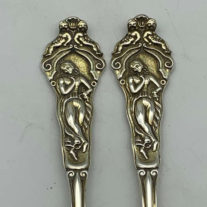 Victorian Silver Gilt Christening Fork & Spoon Set (Chawner & Co. 1867)