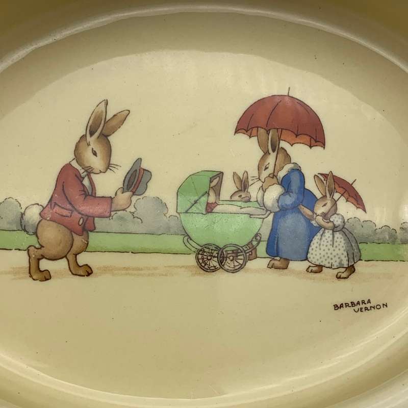 Signed R/Doulton `Bunnykins` Porridge Bowl