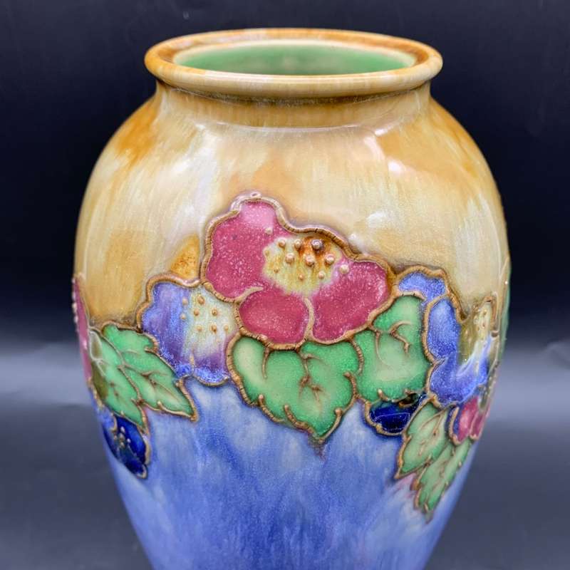 Large 1920`s R/Doulton Stoneware Vase by `Ethel Beard`
