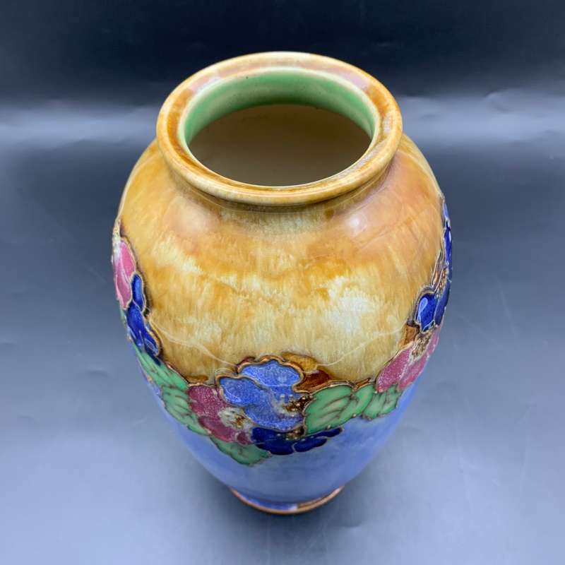 Large 1920`s R/Doulton Stoneware Vase by `Ethel Beard`