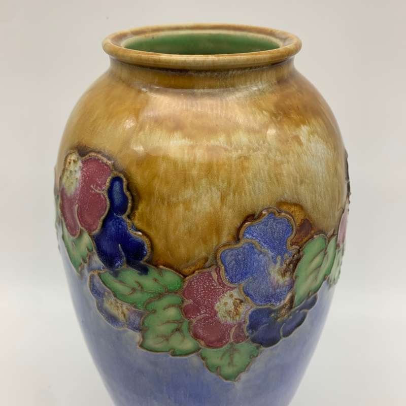 Large 1920`s R/Doulton Stoneware Vase by `Ethel Beard`