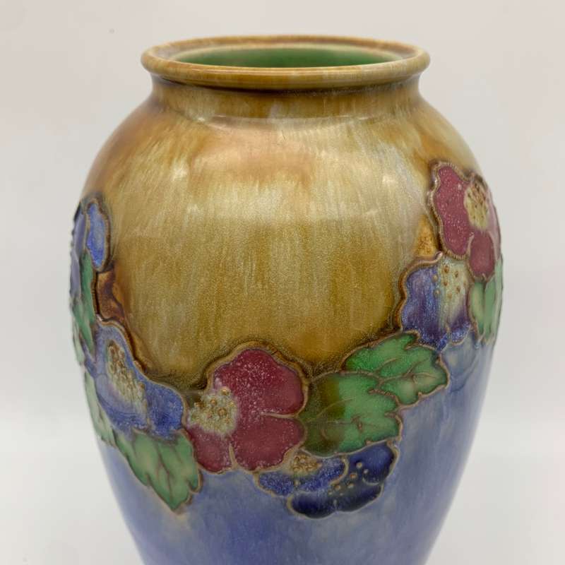 Large 1920`s R/Doulton Stoneware Vase by `Ethel Beard`
