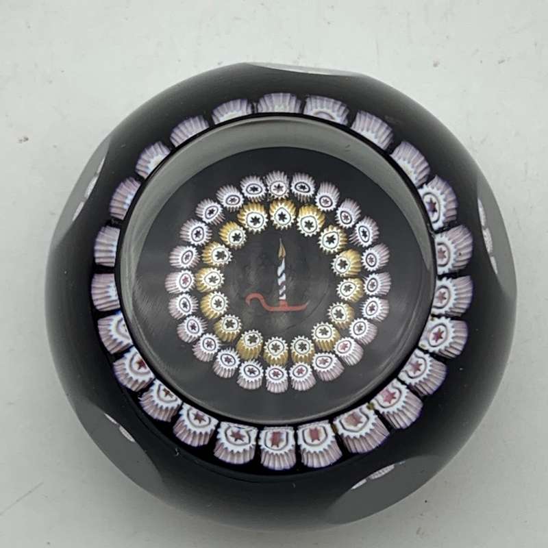 Vintage Caithness `Miniature Candle` Glass Paperweight