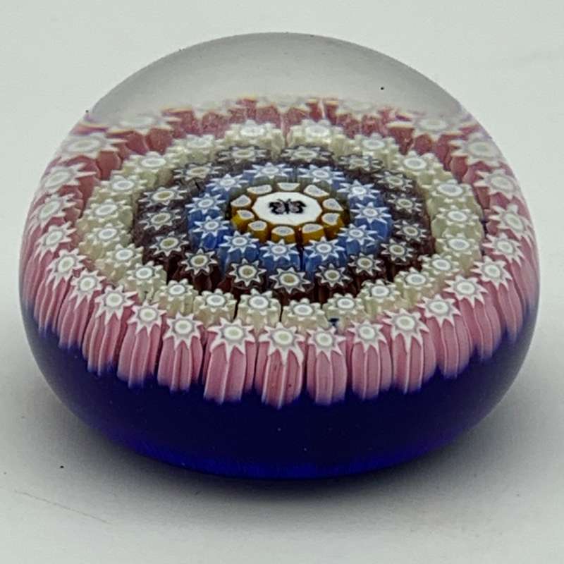 Vintage `Perthshire` (Millefiori & Butterfly) Glass Paperweight (Signed)