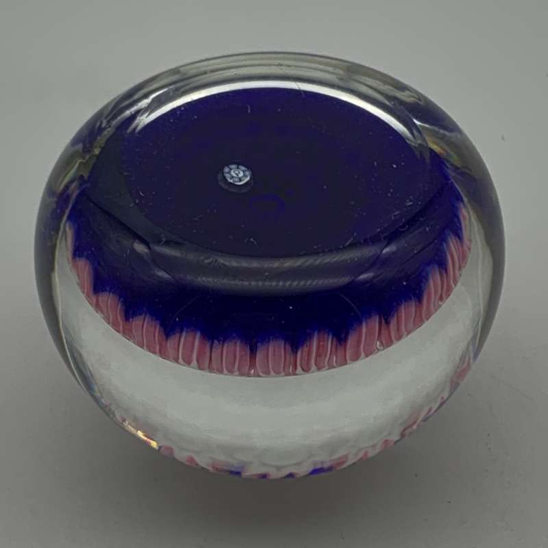 Vintage `Perthshire` (Millefiori & Butterfly) Glass Paperweight (Signed)