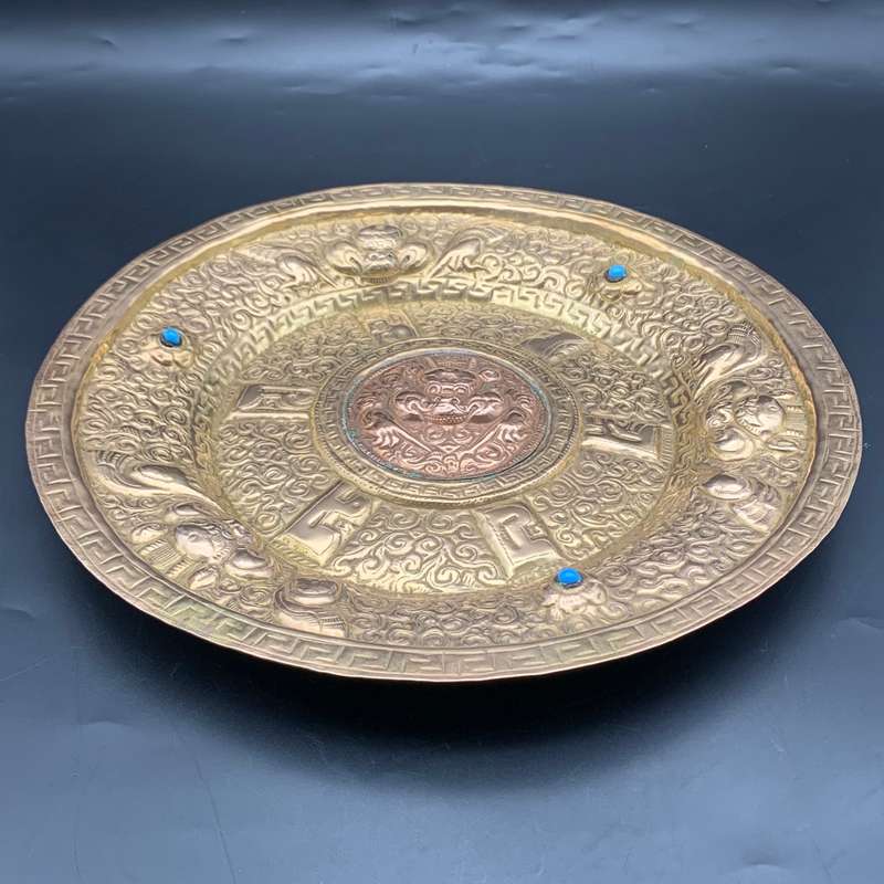 Antique Brass & Copper `Kirtimukha - Chepu` Wall Plate