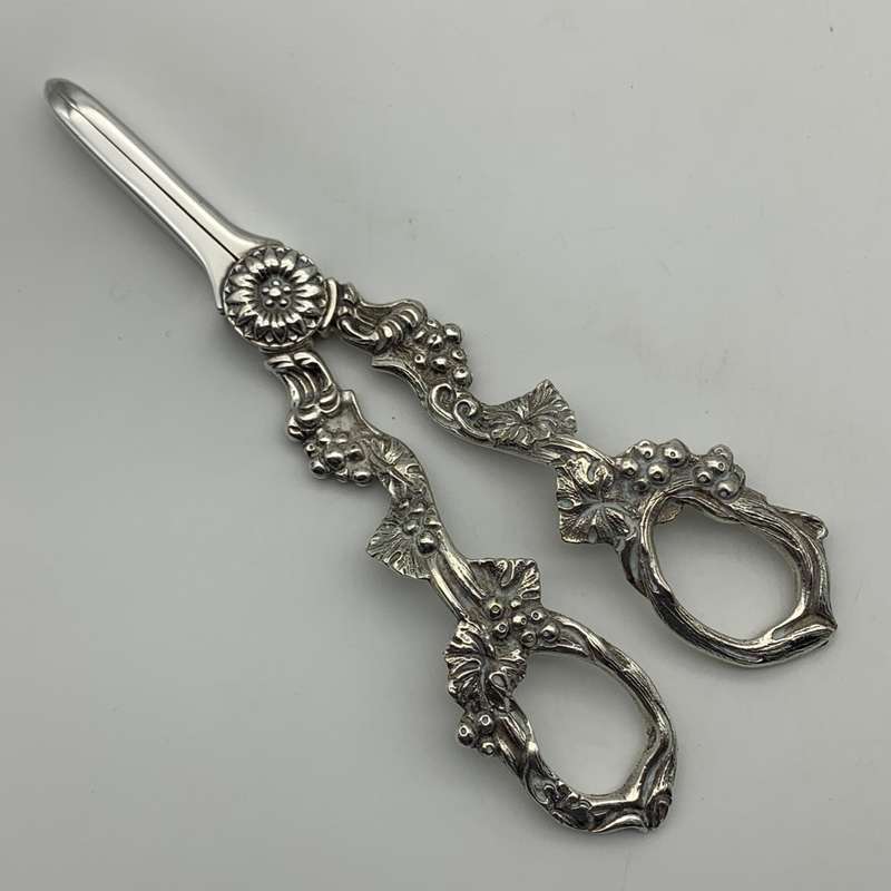 Antique Silver-Plated Grape Scissors