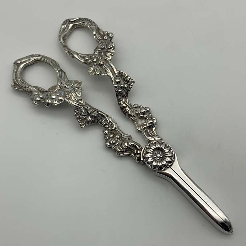 Antique Silver-Plated Grape Scissors