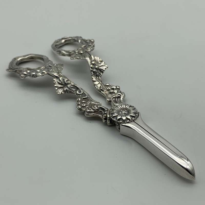 Antique Silver-Plated Grape Scissors