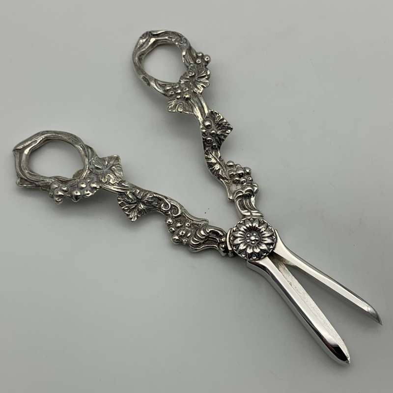 Antique Silver-Plated Grape Scissors