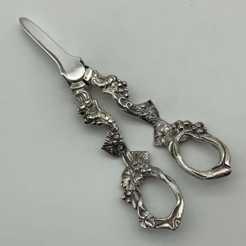 Antique Silver-Plated Grape Scissors