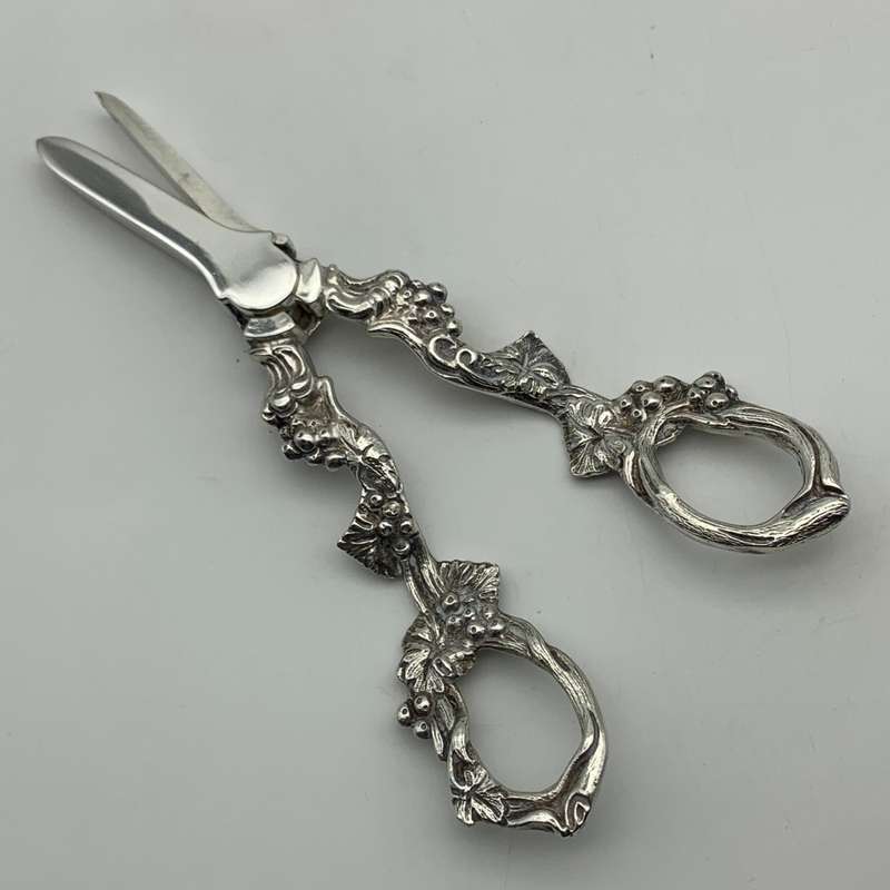 Antique Silver-Plated Grape Scissors