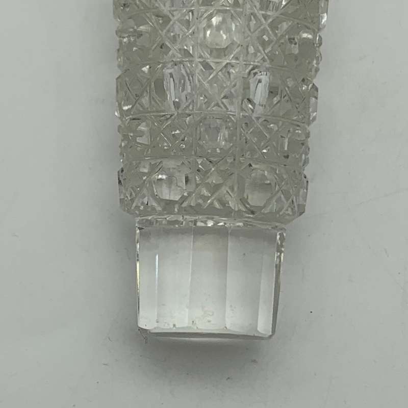 Lovely Antique Cut-Crystal `Lay-Down` Scent Bottle
