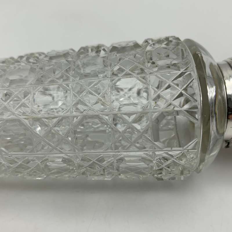 Lovely Antique Cut-Crystal `Lay-Down` Scent Bottle