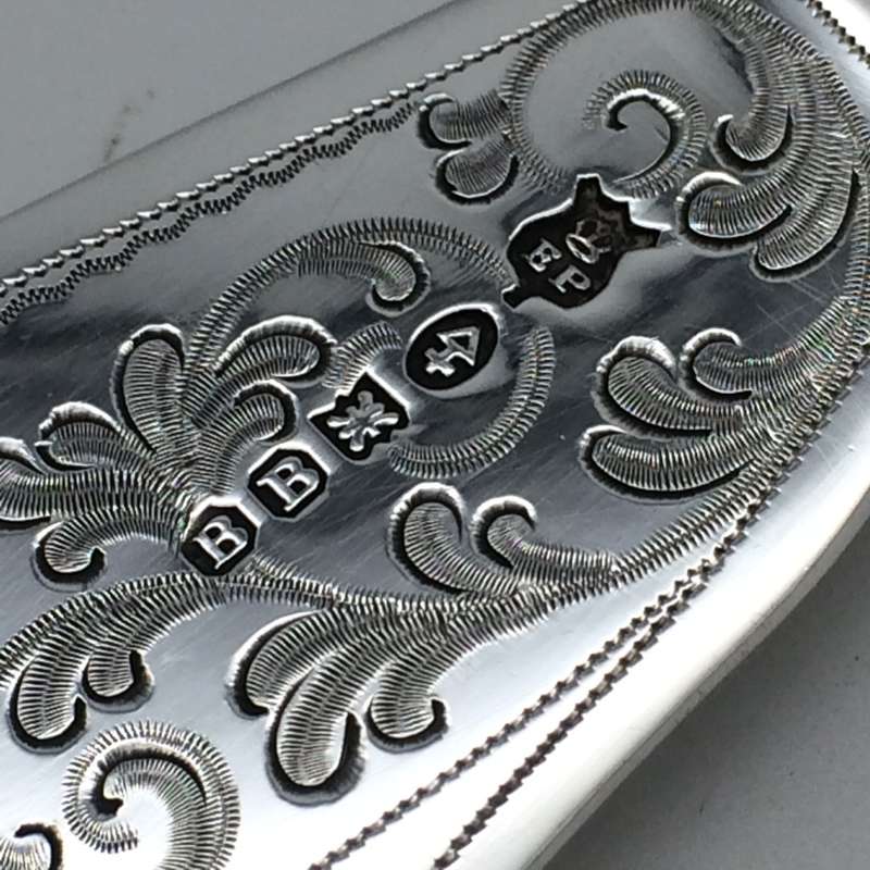 Attractive Boxed Victorian Silver-Plated Fish Servers