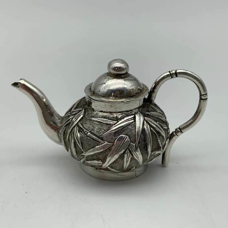 Antique Silver `Chinese Export` Miniature Tea Set (Wang Hing)