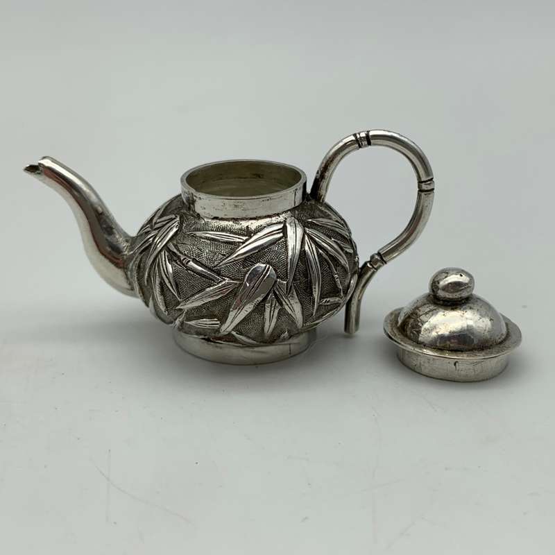 Antique Silver `Chinese Export` Miniature Tea Set (Wang Hing)