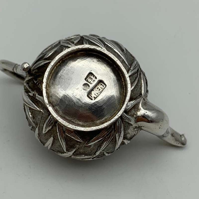 Antique Silver `Chinese Export` Miniature Tea Set (Wang Hing)