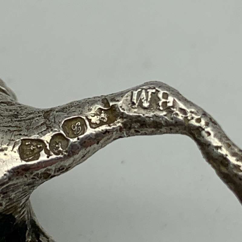 Antique Silver `Miniature` Stag Deer Figure (1902)