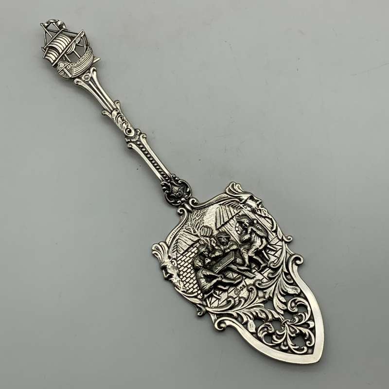 Early Dutch Silver-Plate Cake Server