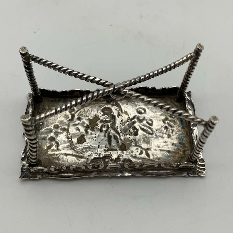 Victorian Silver `Dollhouse` Miniature Table (1897)