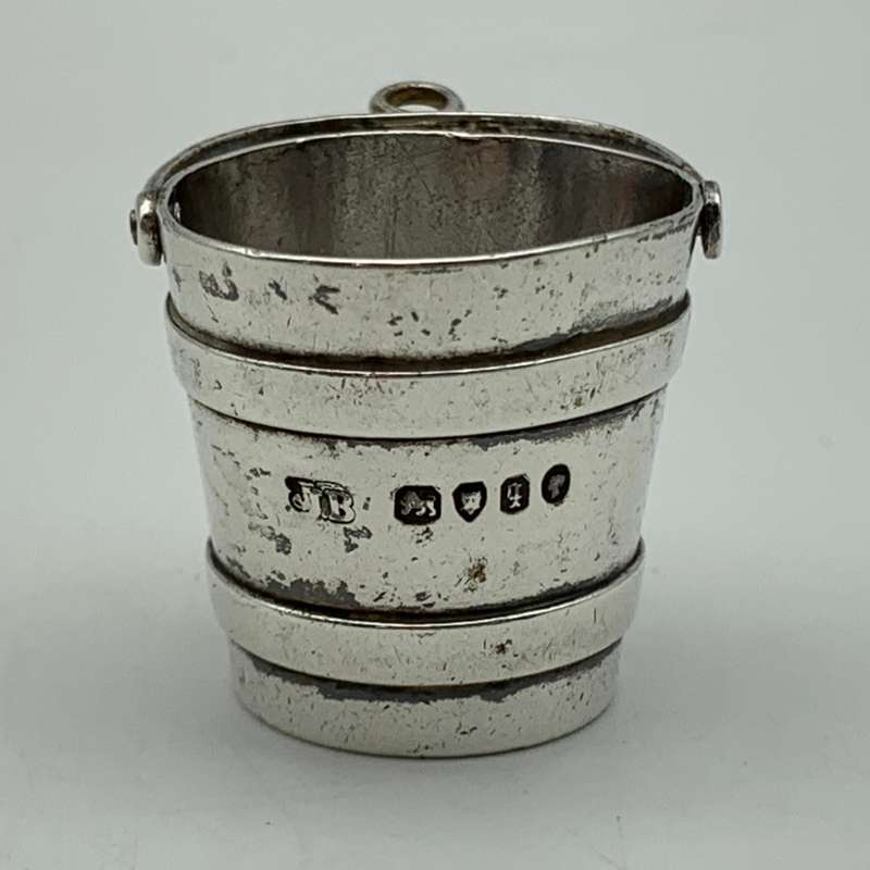 Victorian Silver `Novelty` Miniature Milk Pale (1871 - Jane Brownett)