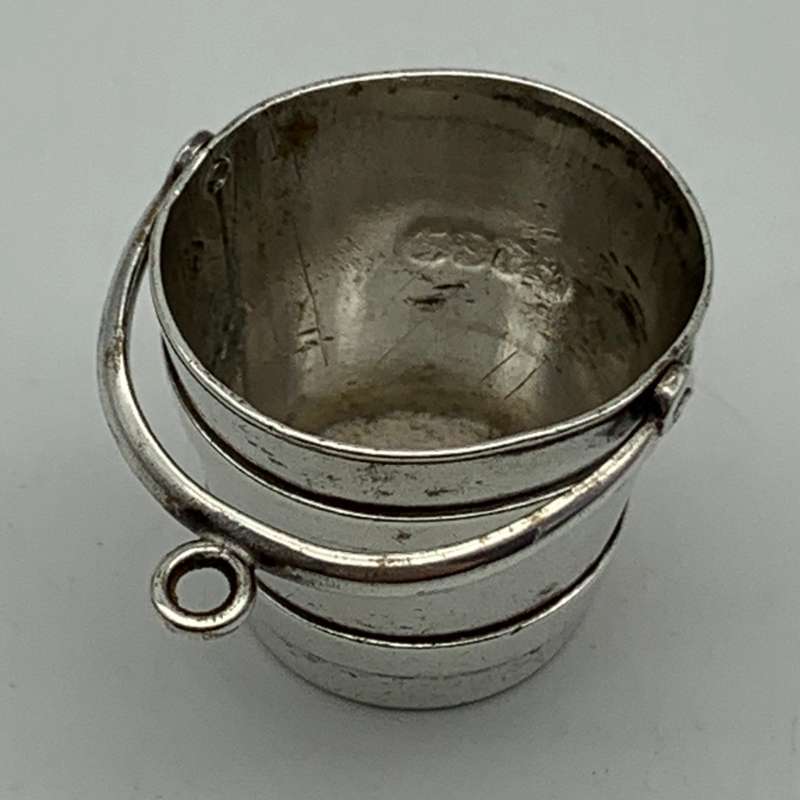 Victorian Silver `Novelty` Miniature Milk Pale (1871 - Jane Brownett)