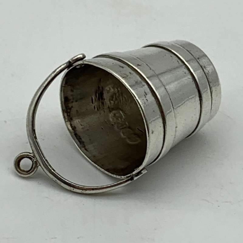 Victorian Silver `Novelty` Miniature Milk Pale (1871 - Jane Brownett)