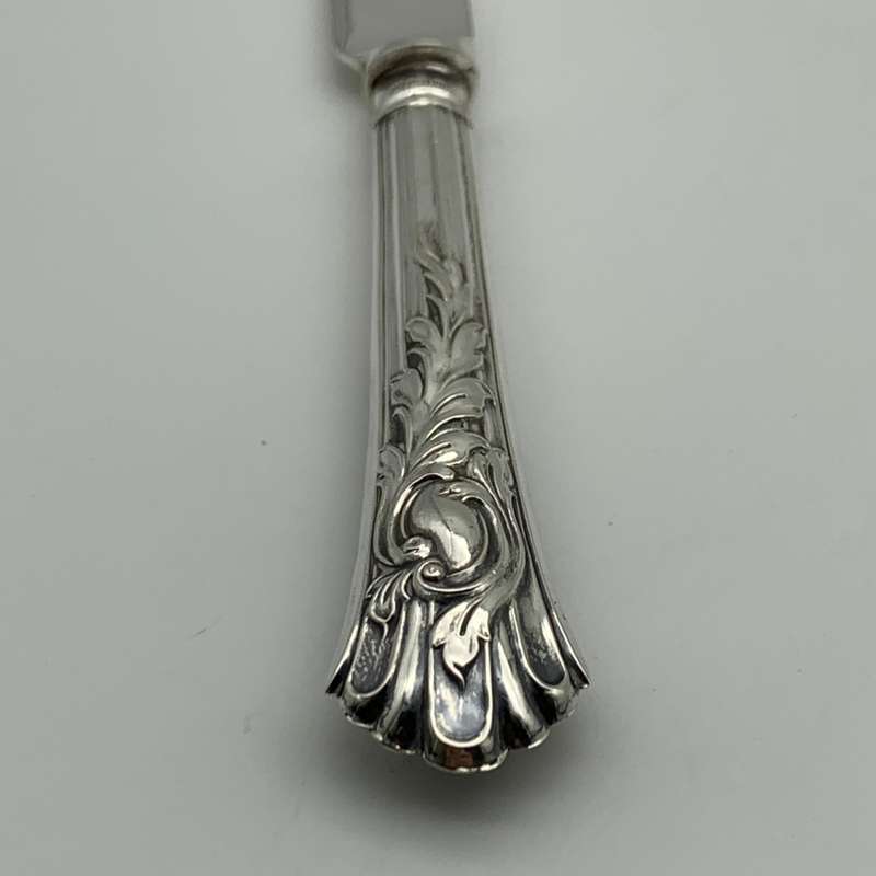 Six Antique Sterling Silver Fruit Knives (1908)