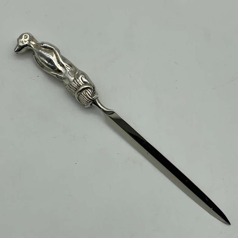 Vintage Silver Handled `Meercat` Letter Opener