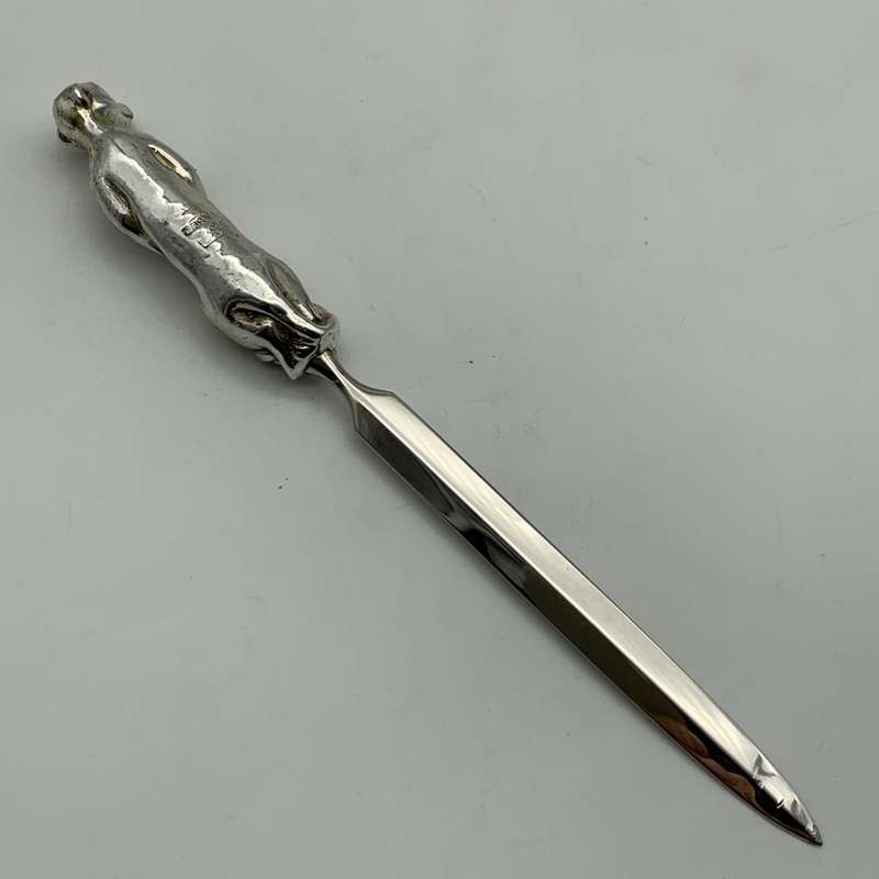 Vintage Silver Handled `Meercat` Letter Opener