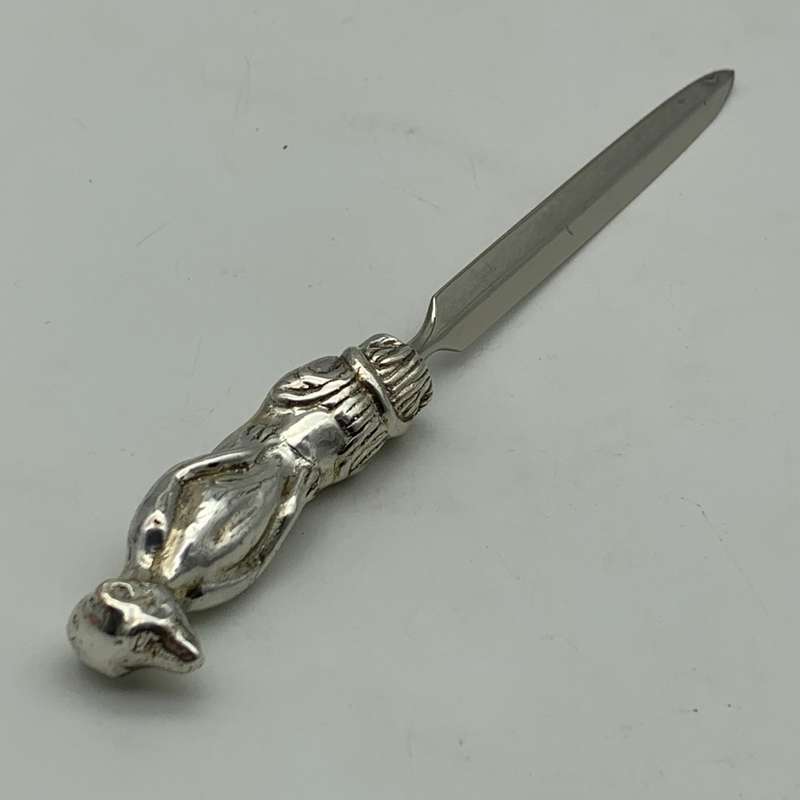 Vintage Silver Handled `Meercat` Letter Opener