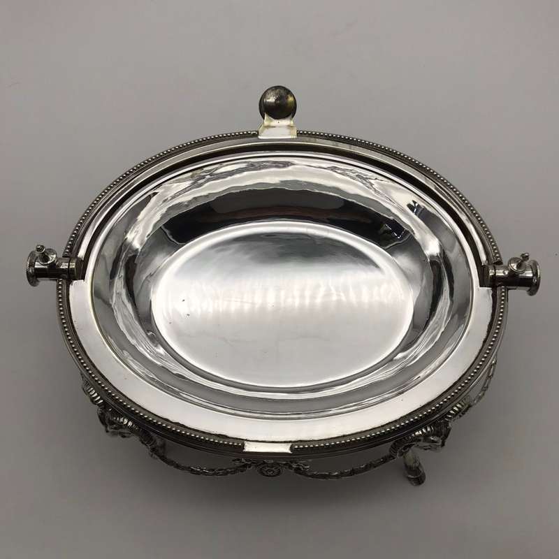 Antique `Roll-Top` Breakfast Dish/Warmer