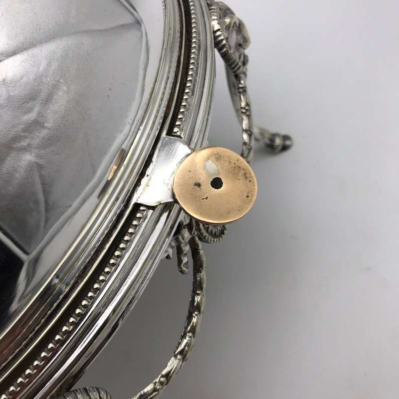 Antique `Roll-Top` Breakfast Dish/Warmer