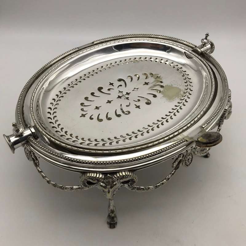 Antique `Roll-Top` Breakfast Dish/Warmer