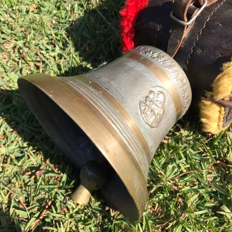 Very Large Austrian Bronze Cowbell & Leather Strap