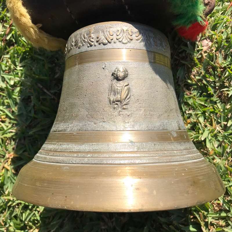Very Large Austrian Bronze Cowbell & Leather Strap