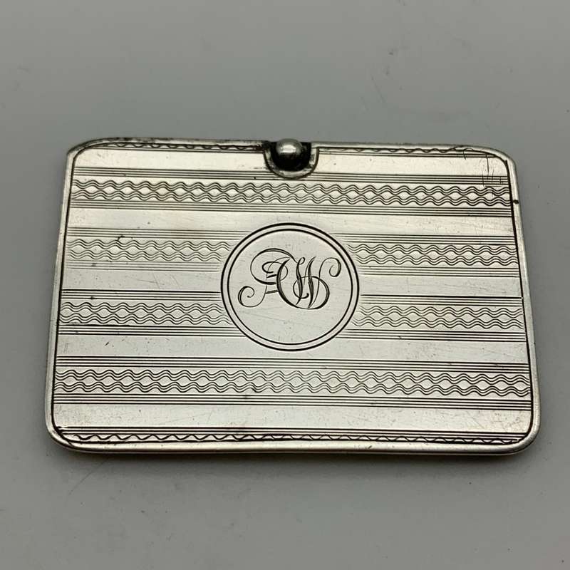 Antique Sterling Silver Stamp Holder Case (1922)