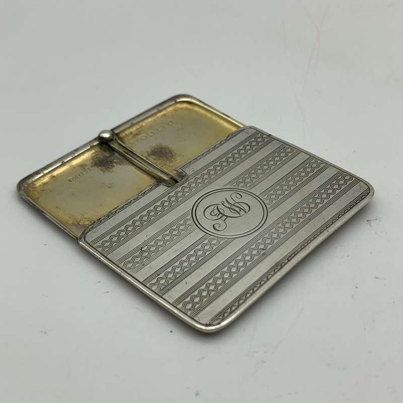 Antique Sterling Silver Stamp Holder Case (1922)