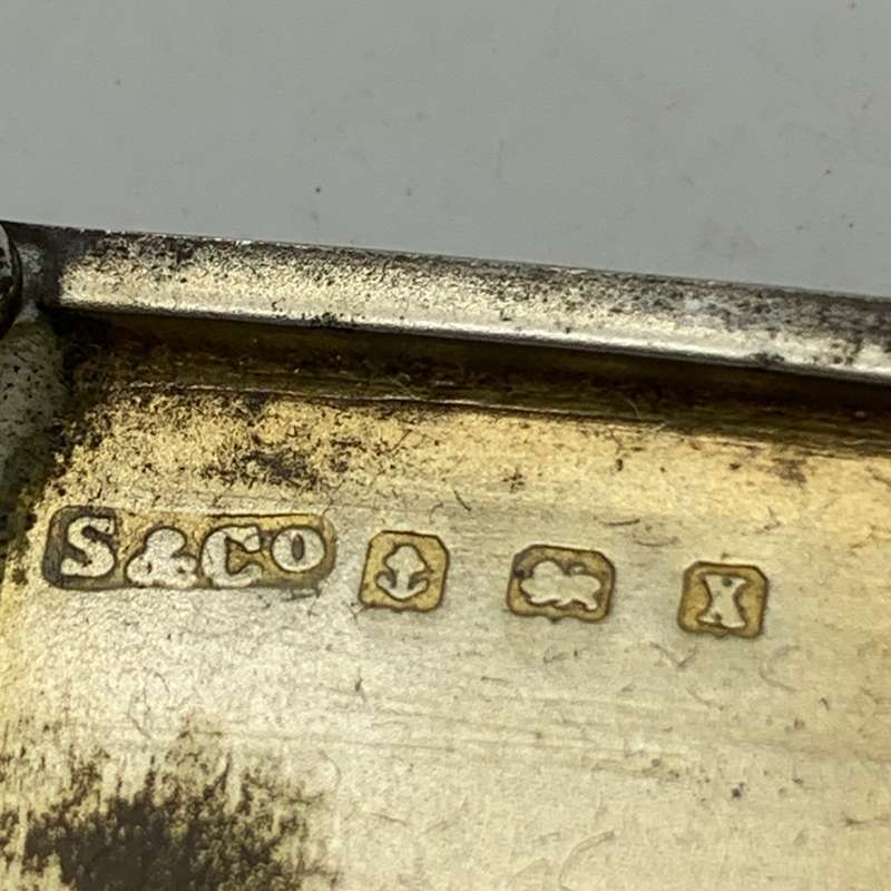 Antique Sterling Silver Stamp Holder Case (1922)