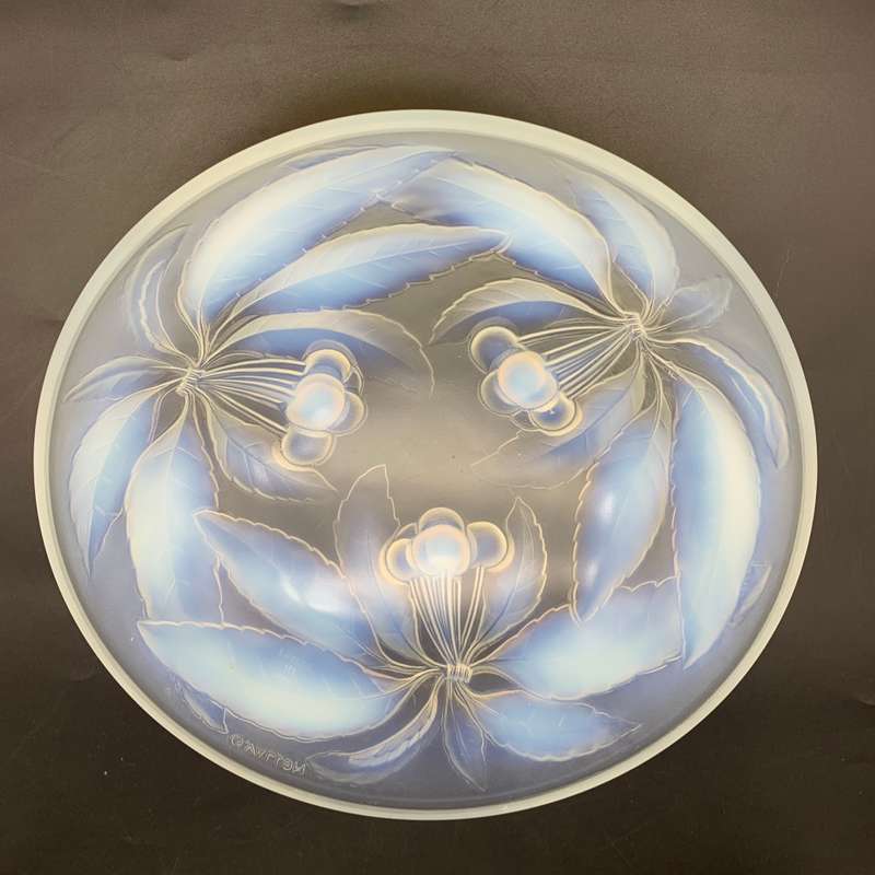 French Art Deco Opalescent Bowl (G. Vallon)
