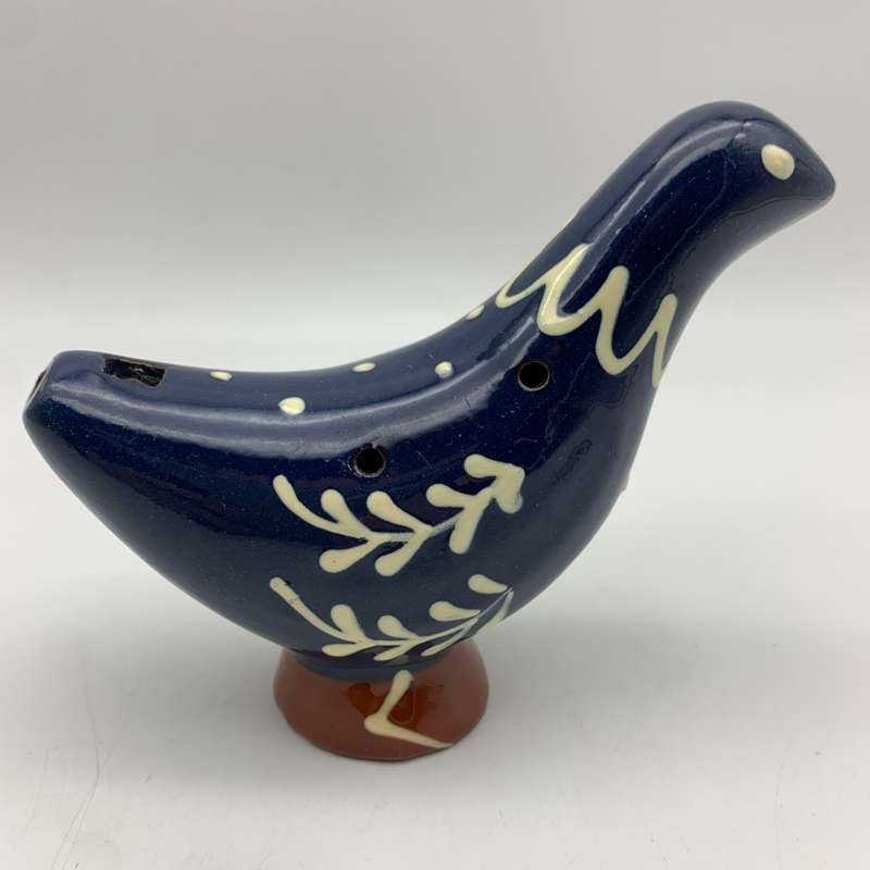 Swedish 'Nittsjo' Pottery Bird Whistle (Ocarina)