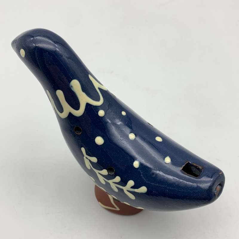 Swedish 'Nittsjo' Pottery Bird Whistle (Ocarina)