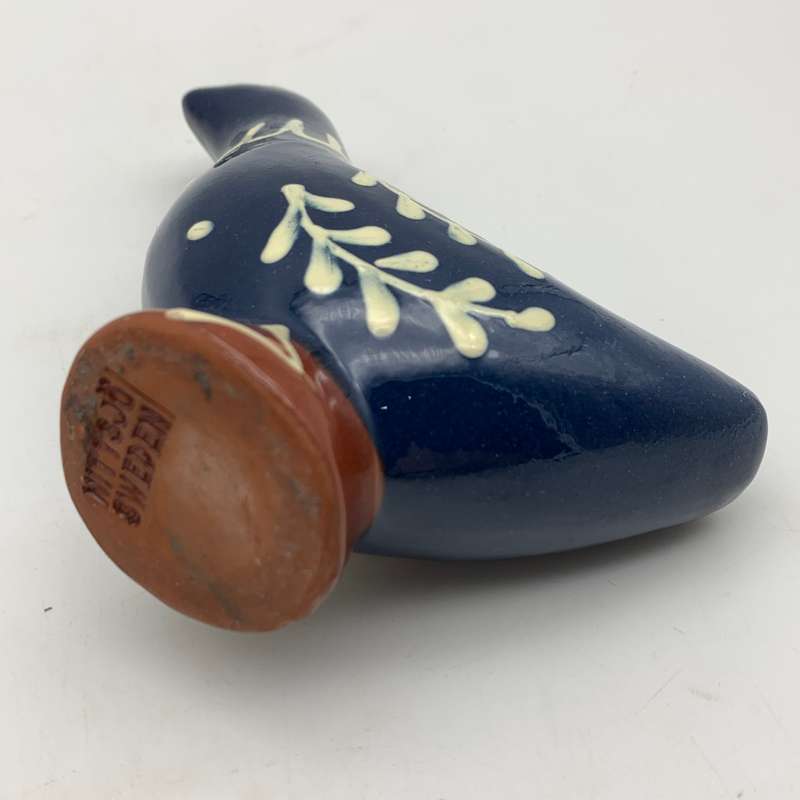 Swedish 'Nittsjo' Pottery Bird Whistle (Ocarina)