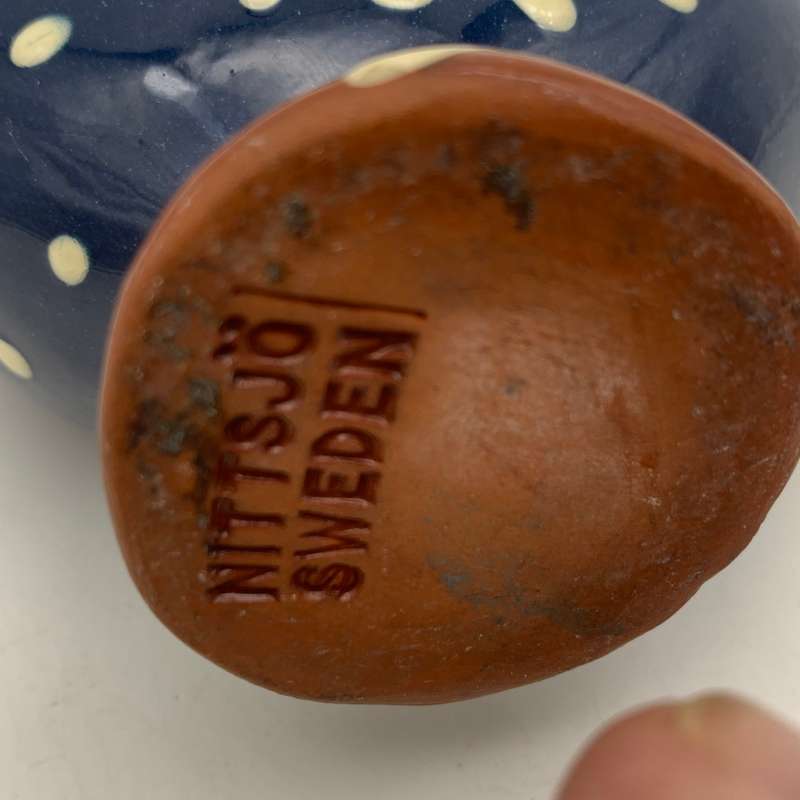 Swedish 'Nittsjo' Pottery Bird Whistle (Ocarina)